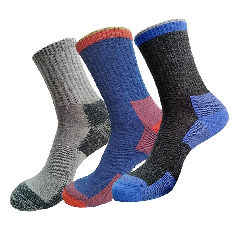 Winter Premium Marino Wool Micro Crew Socks Thermal Walking Merino Wool Socks